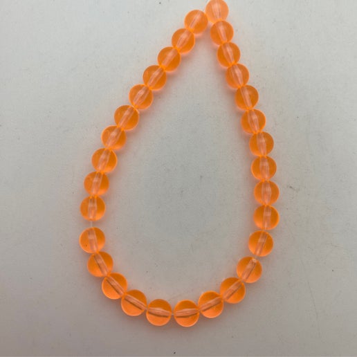 Round 6mm Tangerine Neon