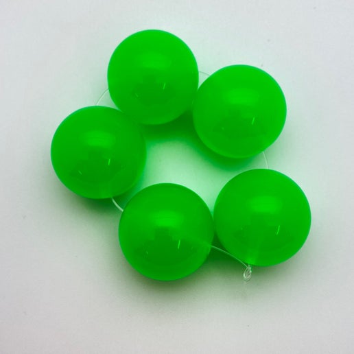 Round 25mm Neon Green