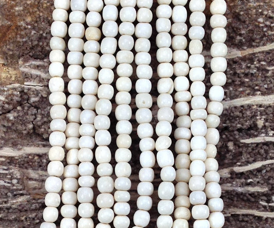 Cow Bone, Yak Bone Off Round 4.5-5mm 5.5-6mm