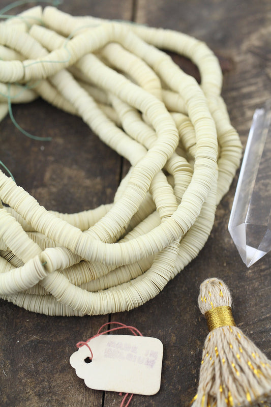 6mm Vintage Flat Sequins: Banana Cream Yellow, Vintage DIY Sewing Craft Adornment