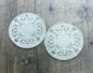 Engraved Green Glass Earring Components - Pair - Clear Acrylic with Green Edge Blanks - Jewelry Making Supplies - CB&CO