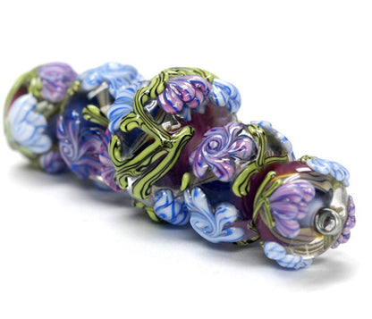 10108311 - Five Graduated Grace's Garden Rondelle Beads