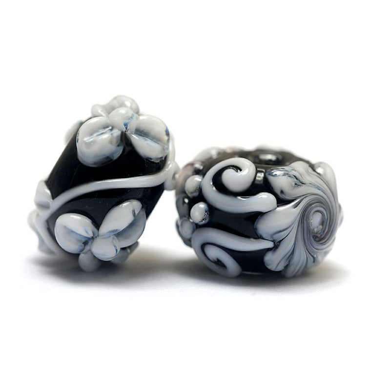 10204201 - Seven Midnight Garden Rondelle Beads