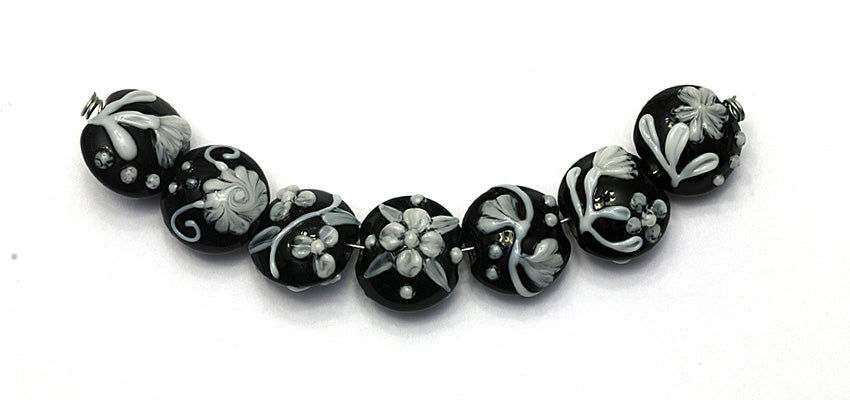 10204202 - Seven Midnight Garden Lentil Beads