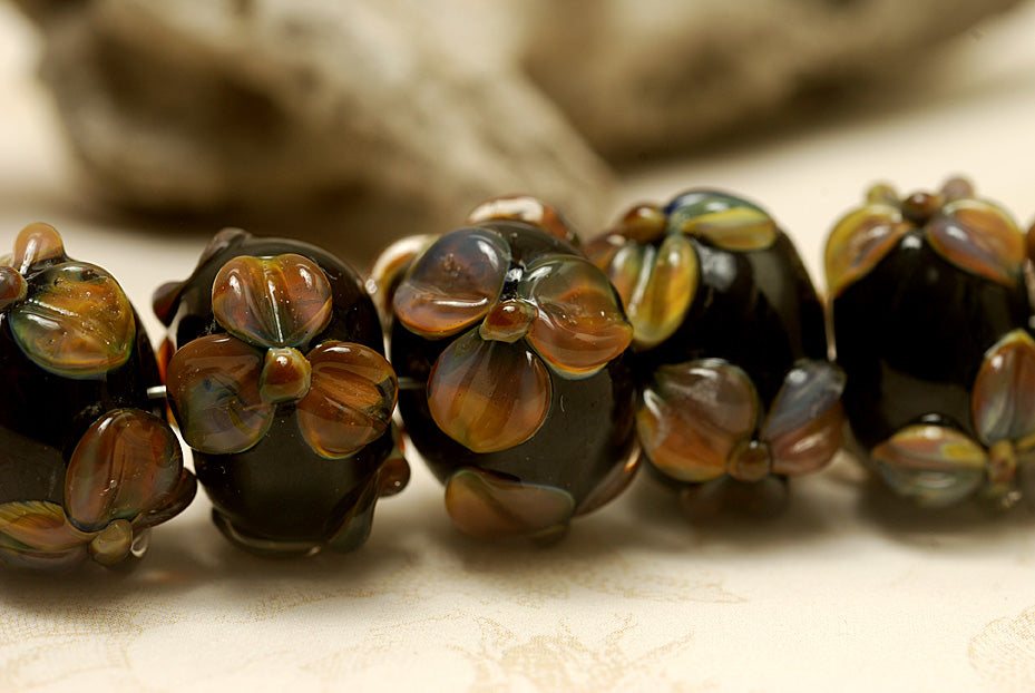 10204301 - Seven Floral Whisper Rondelle Beads