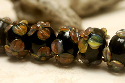 10204301 - Seven Floral Whisper Rondelle Beads