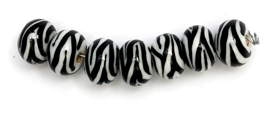 10204401 - Seven Zebra Stripes Rondelle Beads