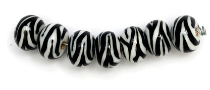 10204401 - Seven Zebra Stripes Rondelle Beads