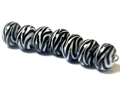 10204401 - Seven Zebra Stripes Rondelle Beads