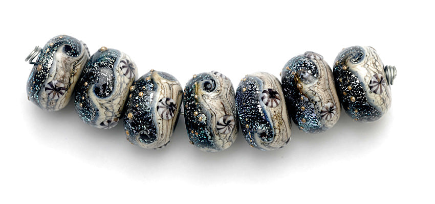 10204801 - Seven Sable Celestial Rondelle Beads