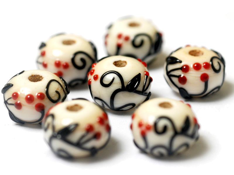 10204901 - Seven Tranquility Vines Opaque Rondelle Beads