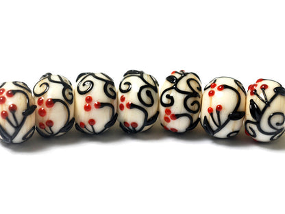 10204901 - Seven Tranquility Vines Opaque Rondelle Beads