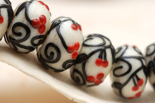 10204901 - Seven Tranquility Vines Opaque Rondelle Beads