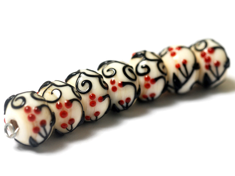 10204901 - Seven Tranquility Vines Opaque Rondelle Beads