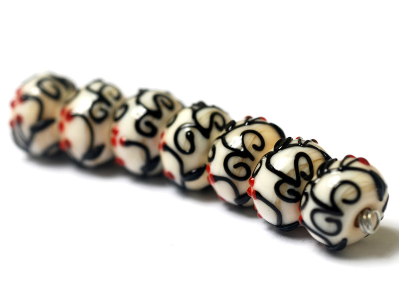 10204901 - Seven Tranquility Vines Opaque Rondelle Beads