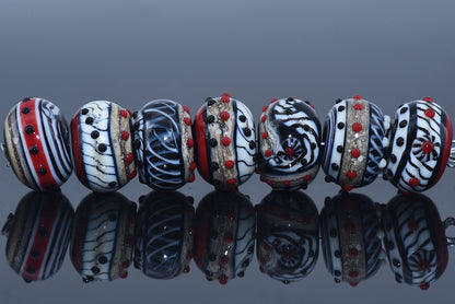 10205301 - Seven Dakota Quilt Rondelle Beads