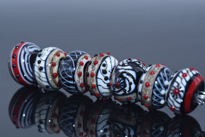 10205301 - Seven Dakota Quilt Rondelle Beads