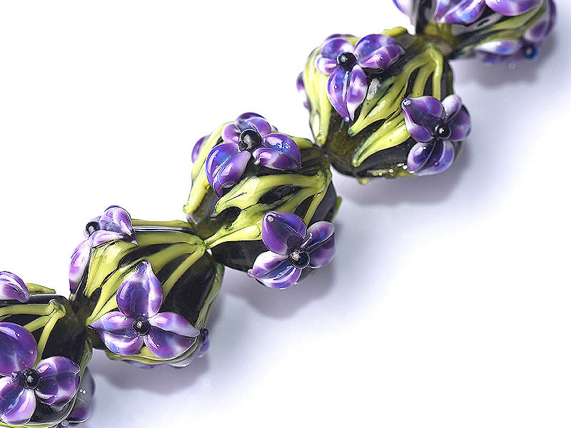 10205707 - Five Purple Iris Crystal Beads