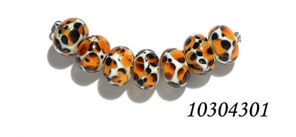 10304301 - Seven Animal Prints Rondelle Beads