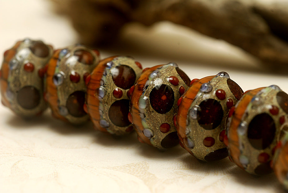 10305001 - Seven Pepper Spice Rondelle Beads