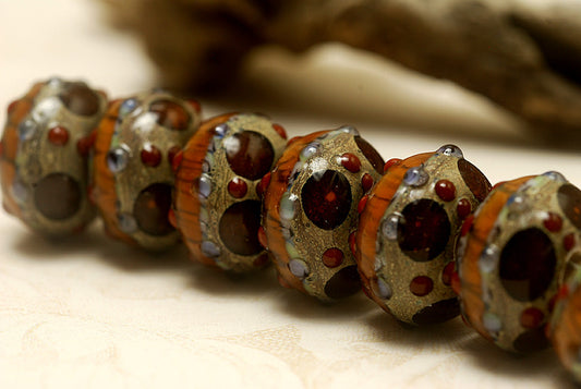 10305001 - Seven Pepper Spice Rondelle Beads