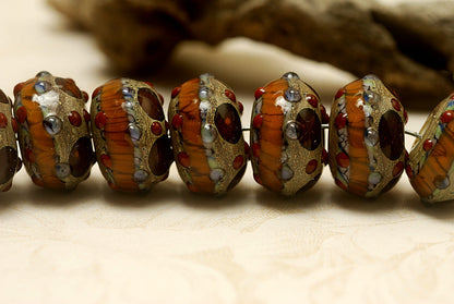 10305001 - Seven Pepper Spice Rondelle Beads