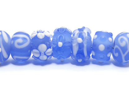 10402001 - Seven Little Boy Blue Rondelle Bead