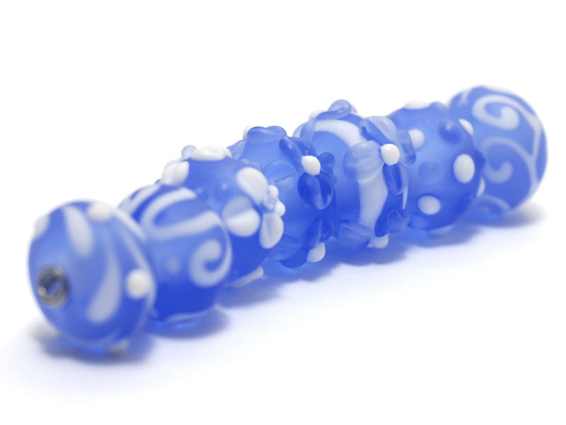 10402001 - Seven Little Boy Blue Rondelle Bead