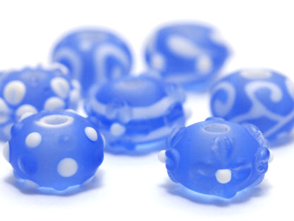 10402001 - Seven Little Boy Blue Rondelle Bead