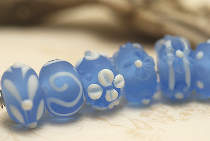 10402001 - Seven Little Boy Blue Rondelle Bead