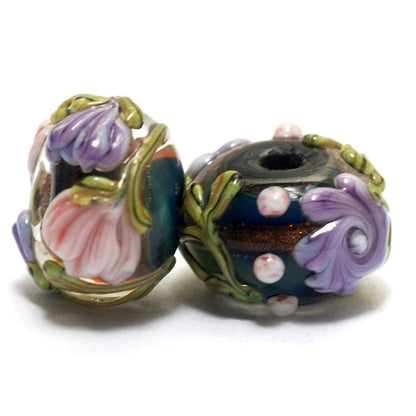 10407401 - Seven Hidden Garden Rondelle Beads