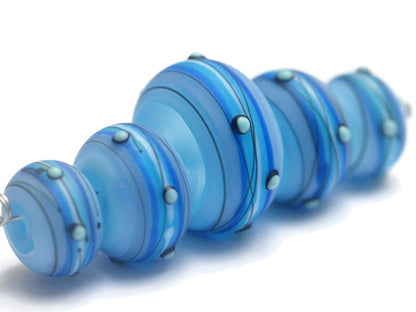 10414711 - Five Arctic Blast Graduated Rondelle Beads