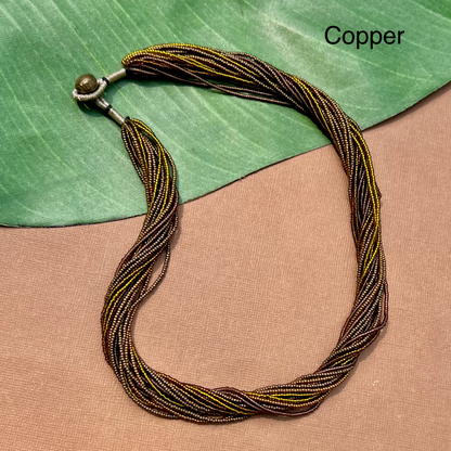 Multi Strand Thick Seed Bead Necklaces - 18 Strand