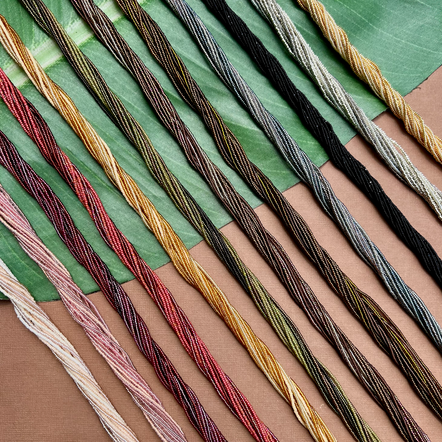 Multi Strand Thick Seed Bead Necklaces - 18 Strand