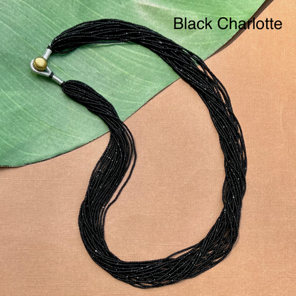 Multi Strand Thick Seed Bead Necklaces - 18 Strand