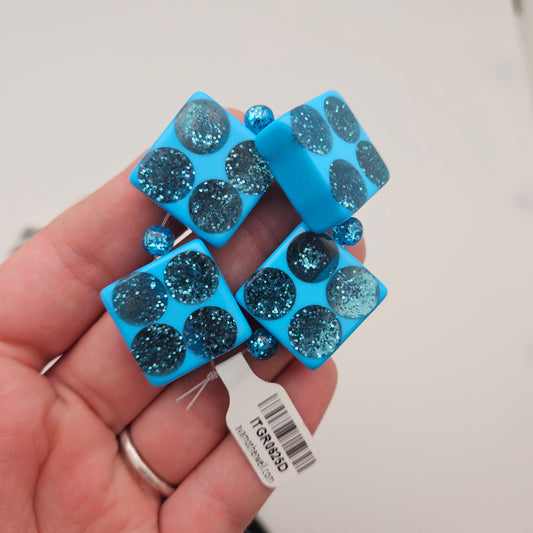 Glitter Square 20mm Capri