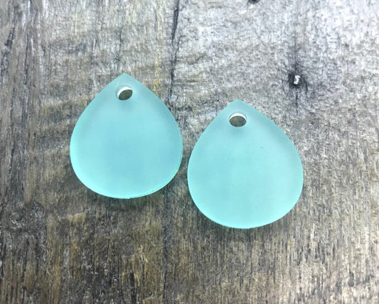Medium Frosted Sea Acrylic Earring Components - Jewelry Making Blanks - CB&CO