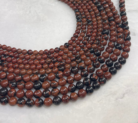 Mahogany Obsidian Round 6mm 8mm