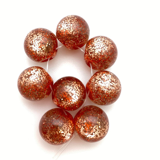 Glitter Bauble 14mm Peach