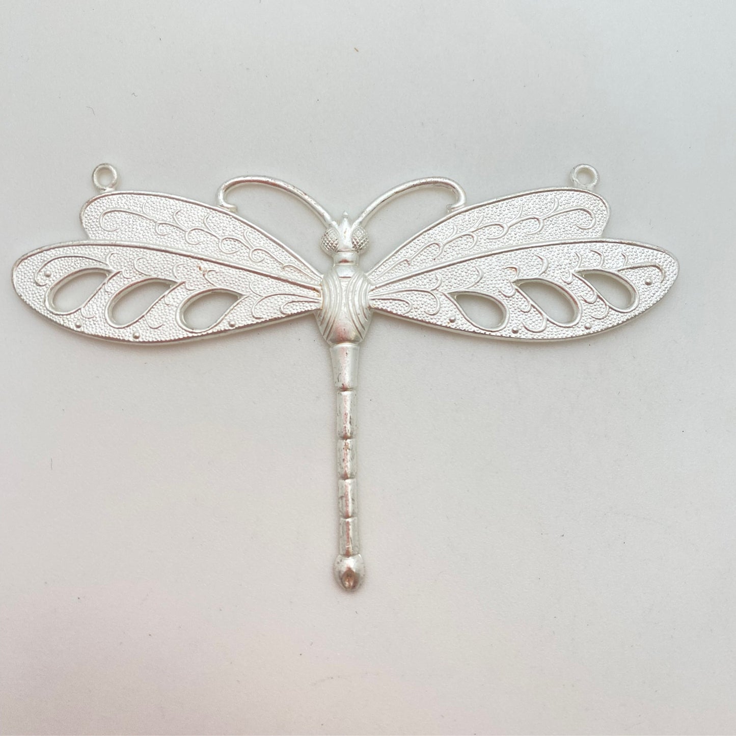Vintage Metal Dragonfly 3.25” Silver