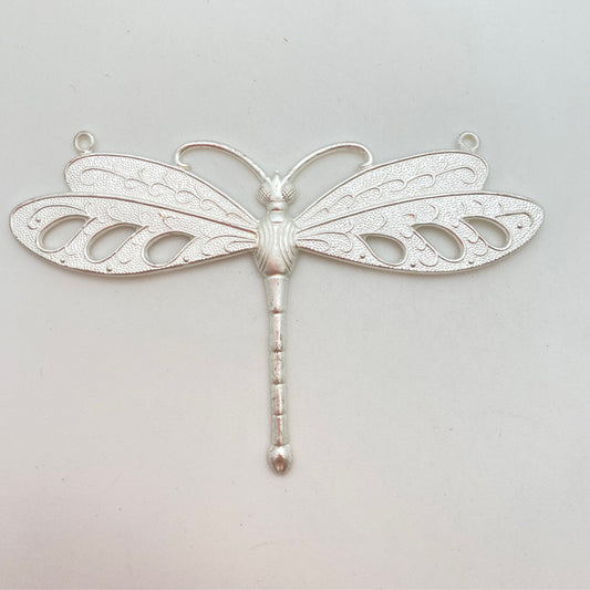 Vintage Metal Dragonfly 3.25” Silver