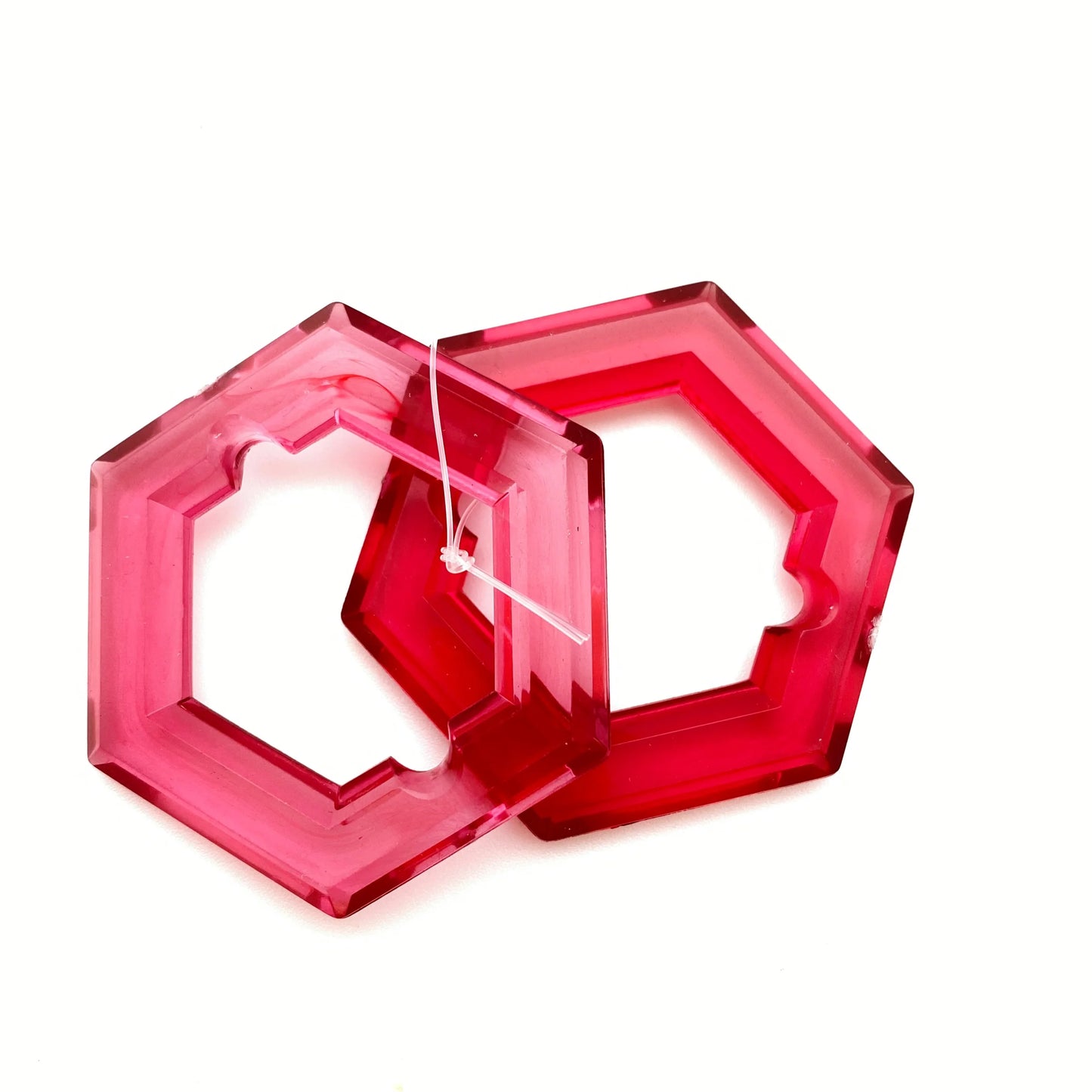 Hex Hoop 55mm Fuchsia