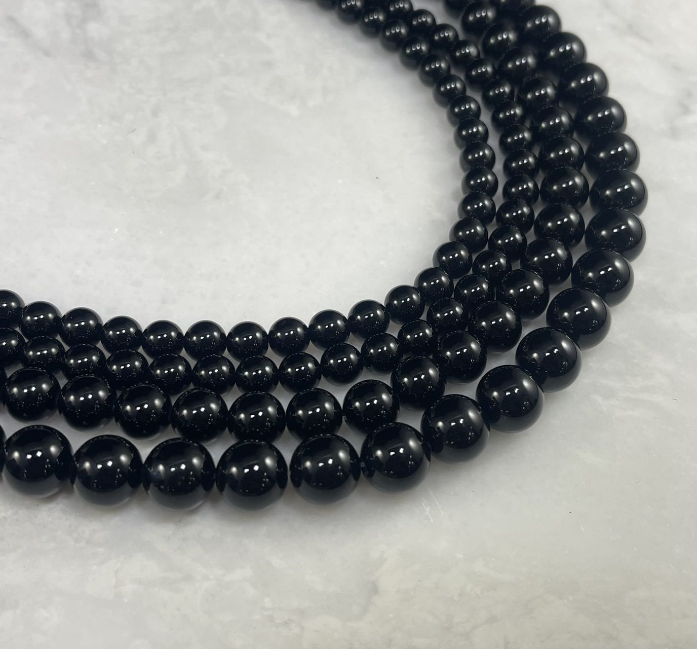 Black Onyx aka Black Agate Round