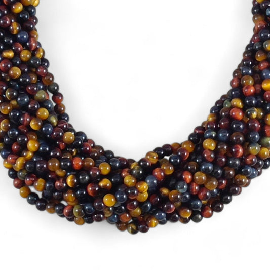 3 Color Tiger Eye, Round