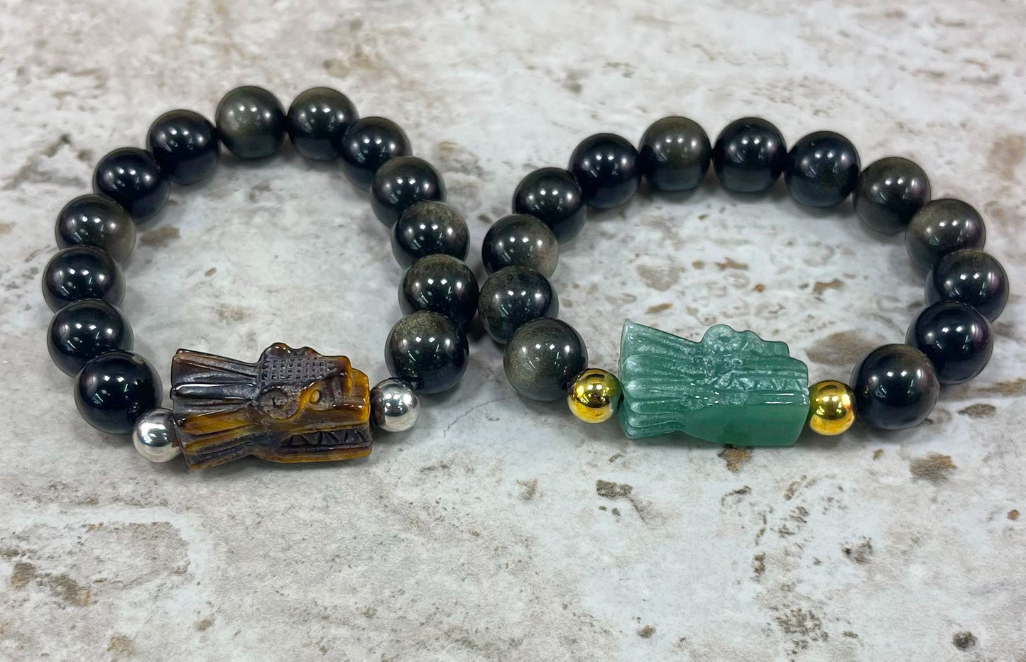 Mayan/Aztec Quetzalcoatl Dragon Head, Feathered Serpent Head, Bead Spacer, flying reptile