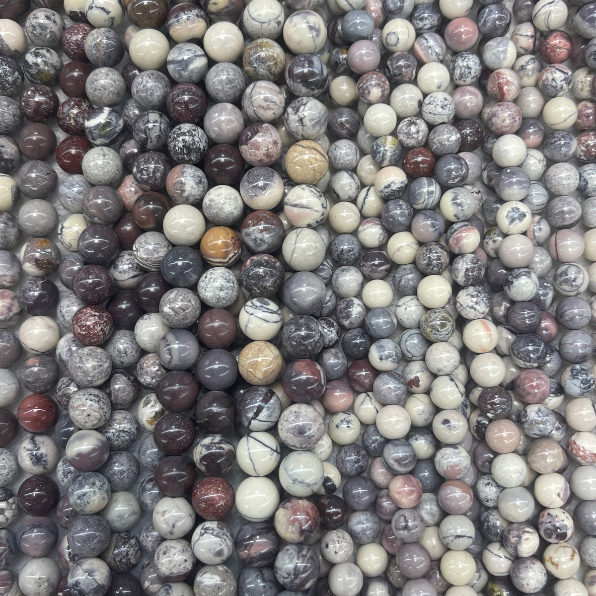 Porcelain Jasper Round 6mm 8mm