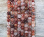 Red Azeztulite Quartz aka Hematoid Quartz, Round 6mm 8mm