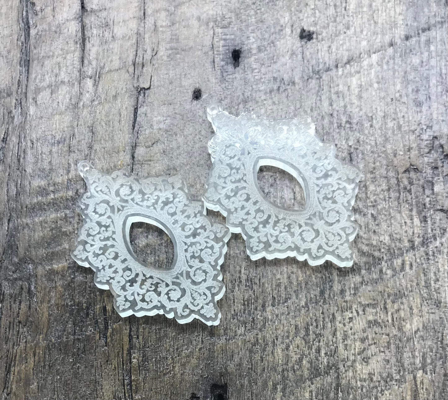 Engraved Acrylic Earring Pair - Jewelry Components - Jewelry Blanks - CB&CO
