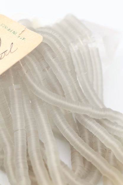 4mm Clear, Grey Vintage French Sequins, Flat Faced