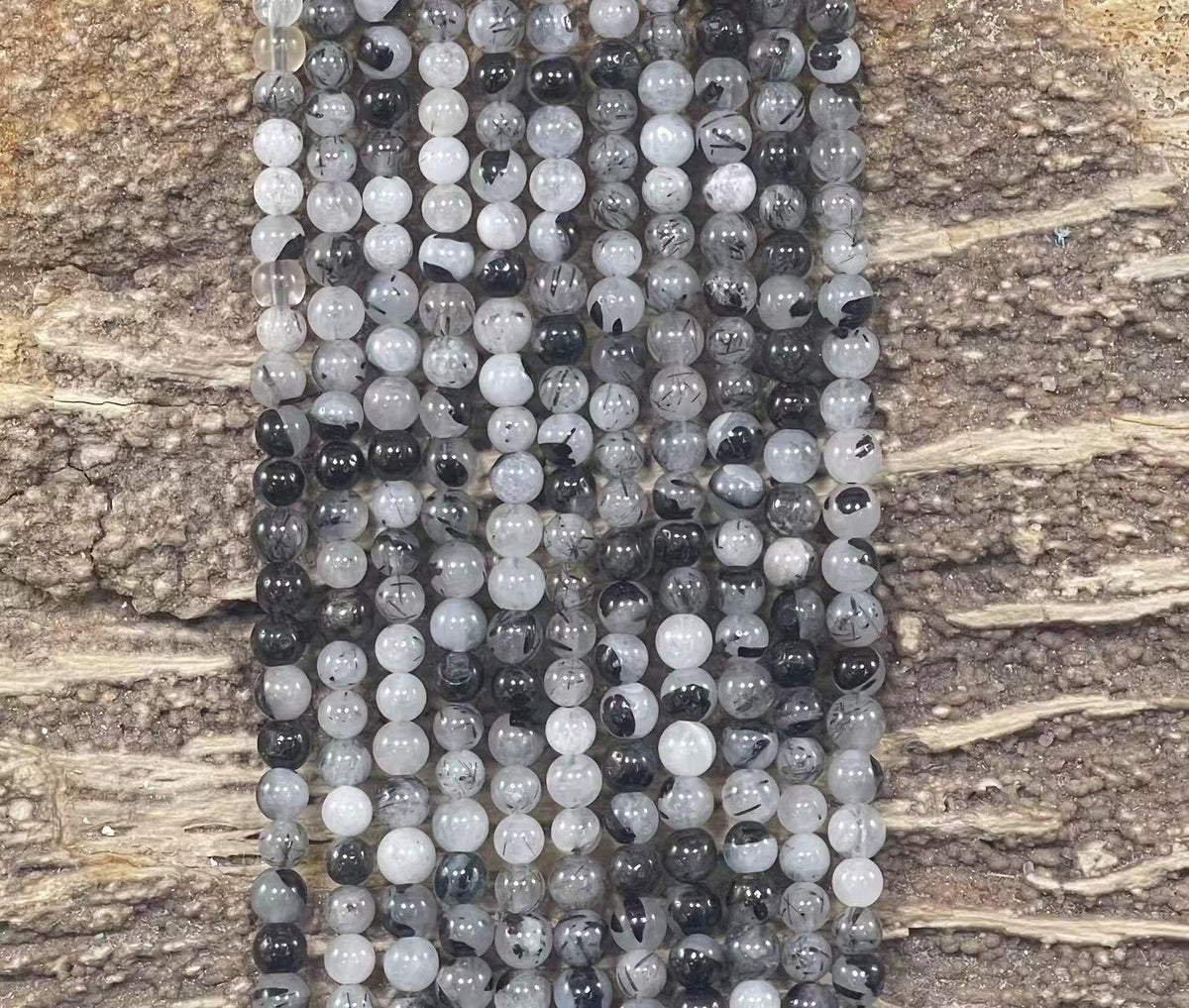 Black Rutilated Quartz Round